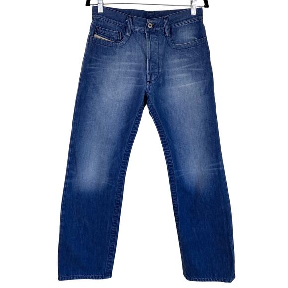 Diesel Other - Diesel Mens 29x30 Rivec Jeans Y2K Straight Leg Mid Wash Whiskering Italy Made